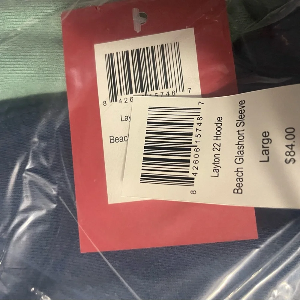 NWT Kimes Ranch Men’s Layton 22 Gradient Blue and Green Hoodie in Beachglass - Picture 11 of 11
